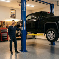 12,000 Lbs Two-Post Car Lift with 220V 4HP Motor & Single-Point Lock – Ideal for Shops, Garages & Heavy-Duty Vehicle Maintenance — Lifestyle