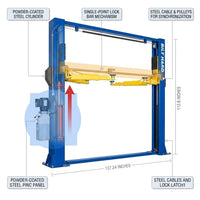 12,000 Lbs Two-Post Car Lift with 220V 4HP Motor & Single-Point Lock – Ideal for Shops, Garages & Heavy-Duty Vehicle Maintenance — How It Works
