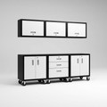 Heavy Duty Garage Cabinet System Built to Organize Workshops, Modular Steel, Easy Assembly, Tool Bench