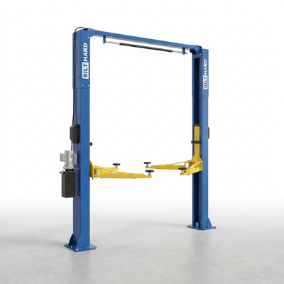 Two-Post Car Lift Engineered for Heavy-Duty Use, 12,000 lb Capacity, 220V 4HP Motor, Single-Point Lock